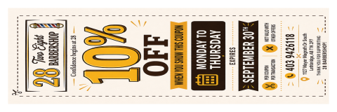 28 Barbershop coupon