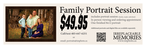 Irreplaceable Memories family portrait offer