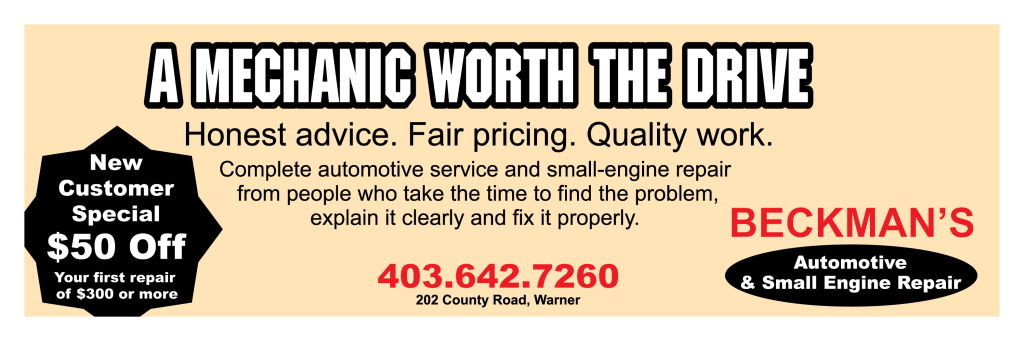 Beckman's Automotive new customer coupon